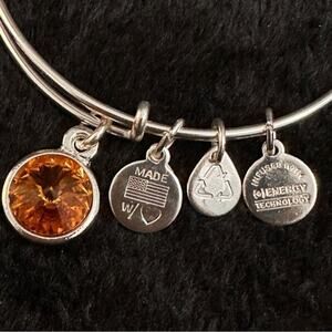 Alex + Ani November Birthstone Charm Bangle, Topaz